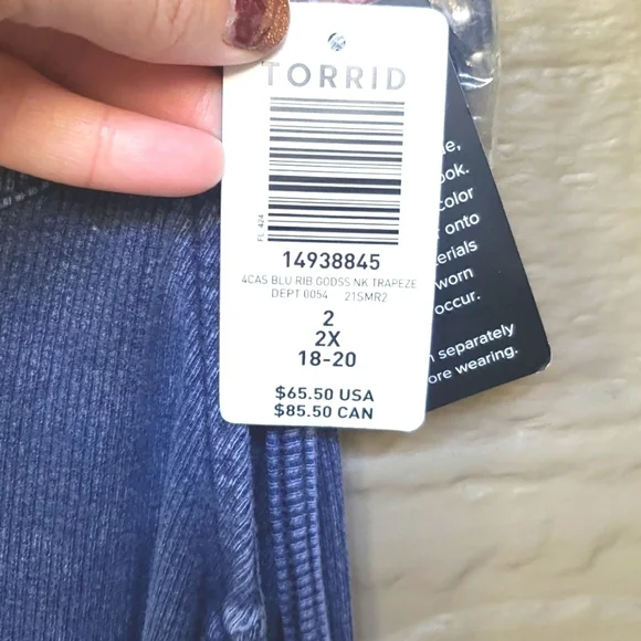 Torrid Mini Rib Trapeze Dress NWT NEW 2x - Picture 9 of 12